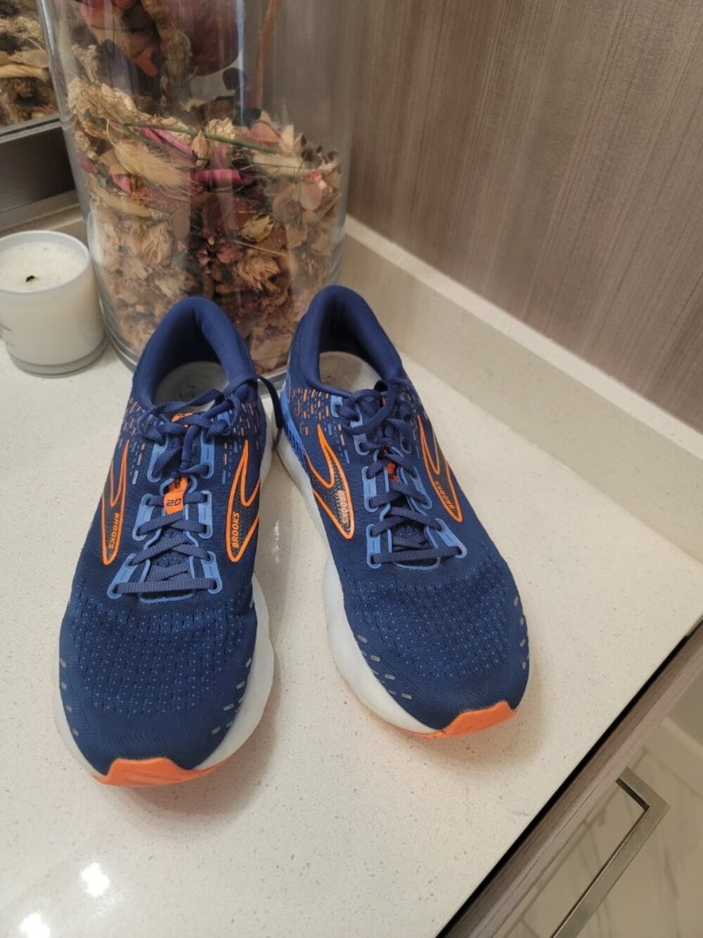 Brooks Glycerin GTS 20 Men's 11 Navy Athletic Running Shoes 1103831D444 Multicol - Picture 2 of 10